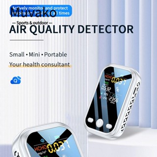 MUVAKO เครื่องตรวจจับคาร์บอนไดออกไซด์ HCHO TVOC CO2 คุณภาพอากาศ 5 in1