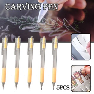 5pcs Retractable Cutter Pen Portable Utility Cutter Paper Cutting Pen DIY Craft