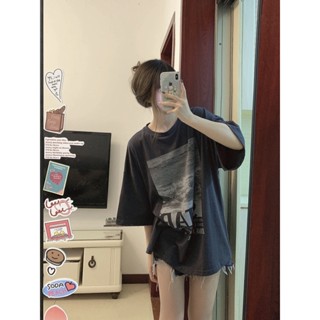 JN Studio เสื้อยืด ครอป เสื้อยืดผู้หญิง สไตล์เกาหลี  A99J0MG