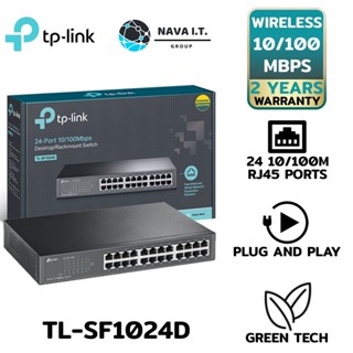 COINSคืน15%⚡FB9JMZV6⚡ TP-LINK TL-SF1024D SWITCH HUB (สวิตซ์ฮับ) 24 PORTS รับประกัน LT