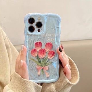 เคสโทรศัพท์มือถือ TPU แบบนิ่ม ลายดอกไม้ กันกระแทก หรูหรา สําหรับ iPhone 14 Pro Max 11 12 13 Pro Max