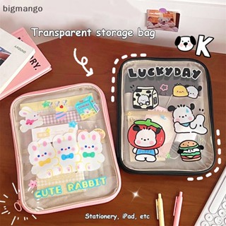 [bigmango] ใหม่ พร้อมส่ง กระเป๋า PVC ใส ลายการ์ตูนน่ารัก กันน้ํา 11 นิ้ว สําหรับแท็บเล็ต คอมพิวเตอร์