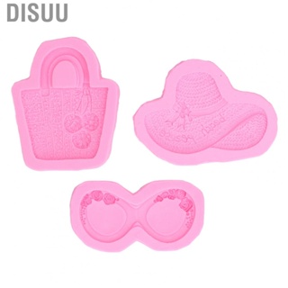 Disuu 3xFondant Cake Silicone Molds Chocolate DIY Crafting Hat Bag  Shape TS