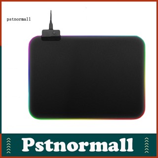 Pstnormall แผ่นรองเมาส์ RGB LED เรืองแสง กันลื่น สําหรับเล่นเกม