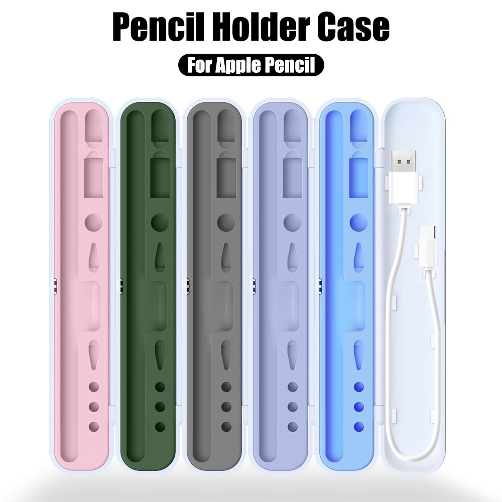 สำหรับ Apple Pencil 2 1 กล่องสําหรับ Ipad Pencil 2nd Generation 1st Gen ฝาครอบเคสป้องกัน Stylus ที่ใส่ปากกา อุปกรณ์เสริมกล่องเคล็ดลับ