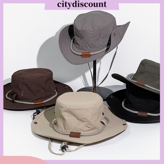 &lt;citydiscount&gt; หมวกปีนเขา พิมพ์ลายโลโก้ ปีกกว้าง ระบายอากาศ ทรงกลม เครื่องประดับแฟชั่น สําหรับชาย และหญิง