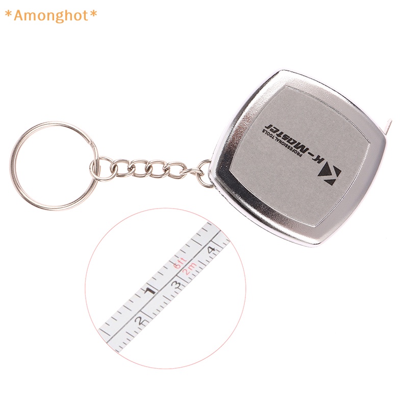 Amonghot> ใหม่ เทปวัด พวงกุญแจ เหล็ก ขนาดเล็ก แบบพกพา 2 เมตร