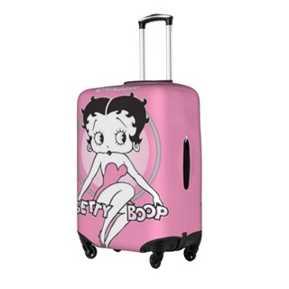 Betty Boop ผ้าคลุมกระเป๋าเดินทาง ลายการ์ตูนตลก ล้างทําความสะอาดได้ สําหรับกระเป๋าเดินทาง ขนาด 18-32 นิ้ว