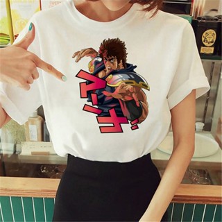 Kenshiro เสื้อยืด พิมพ์ลายการ์ตูนอนิเมะ แฟชั่นฤดูร้อน สําหรับผู้หญิง