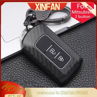 Xinfan พร้อมส่ง เคสกุญแจรีโมตรถยนต์ คาร์บอนไฟเบอร์ สําหรับ Mitsubishi Montero GLS Mirage GLS Xpander GLS Strada GLS Mitsubishi Montero Sport 2022 Xpander Cross Lancer Pajero Mirage