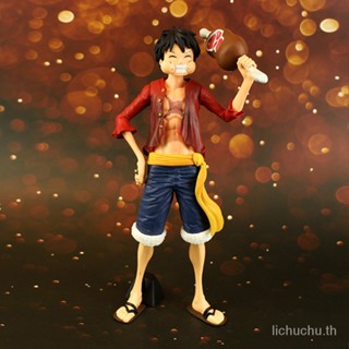 โมเดลฟิกเกอร์ One Piece One Piece Eating Meat Luffy สําหรับตกแต่งบ้าน ออฟฟิศ AFE1