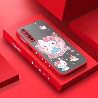 สําหรับ Realme 6 6s Narzo 6 Pro เคสการ์ตูนน่ารัก Hello Kitty แฟชั่น ฝ้า บาง เคสโทรศัพท์ กันกระแทก ขอบซิลิโคนนุ่ม เคสป้องกัน