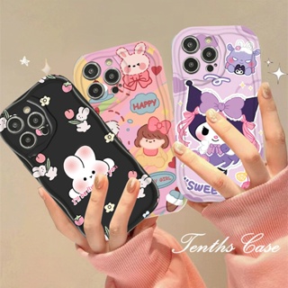 เคสโทรศัพท์มือถือ ลายกระต่าย และคิตตี้ 3D ขอบโค้ง สําหรับ Redmi 12 A1 12C 10C 10A 10 9A 9C 9T Note 12 11 10 9 Pro 11s 10s 9s Mi12 11 Lite Poco X3 Poco X3Pro Poco X3 NFC