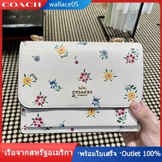 Klare Crossbody With Wild Meadow Print C4090 กระเป๋าผู้หญิง COAC H กระเป๋าสะพายข้าง