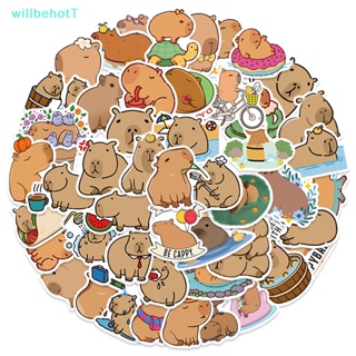 [WillbehotT] สติกเกอร์ ลาย Capybara น่ารัก สําหรับติดตกแต่งสมุดภาพ โทรศัพท์ กีตาร์ 50 ชิ้น [ใหม่]