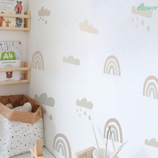 Ellsworth สติกเกอร์ติดผนัง สีรุ้ง ลอกออกได้ สําหรับตกแต่งบ้าน ห้องเด็ก DIY