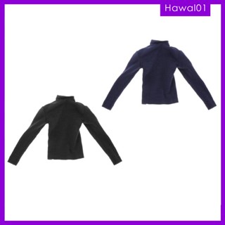 [Hawal] เสื้อกันหนาวแขนยาว คอเต่า ผ้าขนแกะถัก สเกล 1/6 สําหรับตุ๊กตา 12 นิ้ว