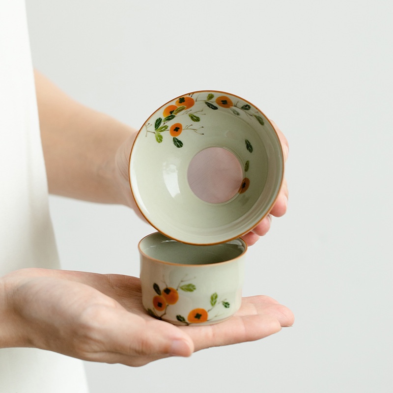 Persimmon ท่อกรองชาเซรามิค ทรงตรง [A067]