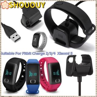 Shououy แท่นชาร์จ USB แบบเปลี่ยน สําหรับ Fitbit Charge 2 3 4 Smart Accessories