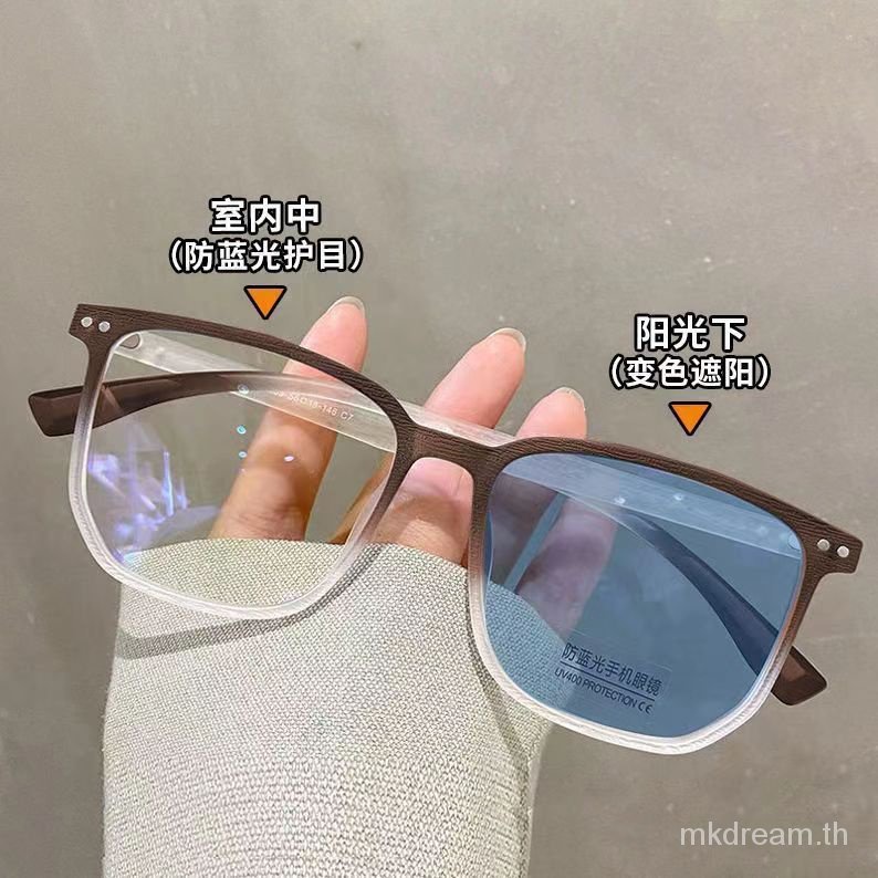 แว่นตาสายตาสั้น เปลี่ยนสีได้ 0-600แว่นตากันแดดแฟชั่น ทรงสี่เหลี่ยม กรองแสง Uv400แว่นตาสายตาสั้นอัตโนมัติ แฟชั่นสําหรับผู้ชาย และผู้หญิง