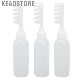 Keaostore Hair Brush Applicator Bottle Dyeing Clear Scale Coloring Root Comb 6oz  White Empty for Beauty Salon