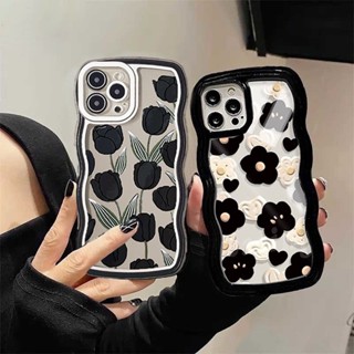 เคสโทรศัพท์มือถือนิ่ม แบบใส ขอบหยัก ลายดอกไม้ ประดับเพชร สําหรับ Infinix Hot 30 30i 9 10 11 12 Play 10s 11s NFC 12i 12 Pro 20 20s 20i