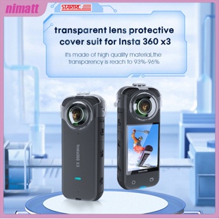 Ni ฝาครอบเลนส์กล้อง แบบใส กันฝุ่น กันรอยขีดข่วน กันตก สําหรับ Insta360 X3