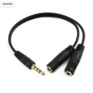 【DREAMLIFE】Fashionable Headphone Jack Mp3 Mp4 Laptops Smartphone Stereo Y Adapter Cable