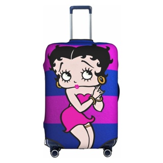 Betty Boop ผ้าคลุมกระเป๋าเดินทาง ลายการ์ตูนน่ารัก ซักทําความสะอาดได้ สําหรับกระเป๋าเดินทาง ขนาด 18-32 นิ้ว