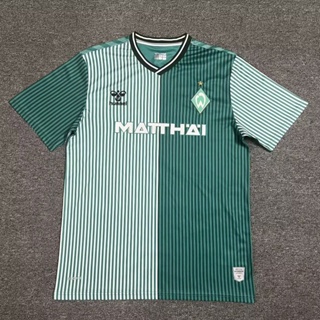 เสื้อกีฬาแขนสั้น ลายทีมชาติฟุตบอล Werder Bremen 23-24 ไซซ์ S-XXL แห้งเร็ว สําหรับผู้ชาย