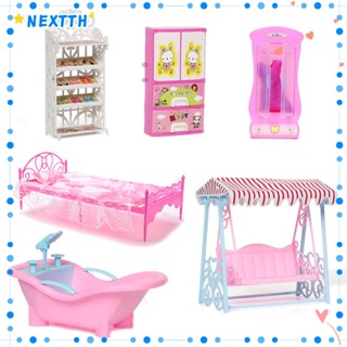 NEXTTH Dollhouse Furniture Mini Bathtub/Swing Living Room Miniature Furniture