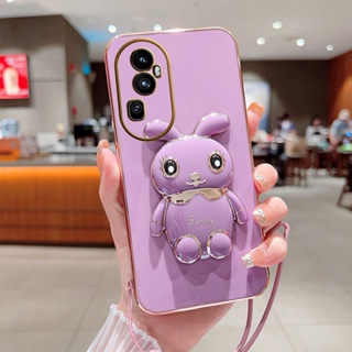 ใหม่ เคสโทรศัพท์มือถือนิ่ม ลายการ์ตูนกระต่ายน่ารัก พร้อมขาตั้ง สําหรับ OPPO Reno10 Pro+ Pro Plus A78 4G 5G Reno 10 10Pro Reno10Pro+ 2023 OPPOA78