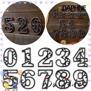 Daphne ตัวเลขเหล็กหล่อ 0-9 สําหรับตกแต่งผนัง บาร์ คาเฟ่