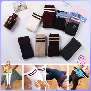 ☼MIHAN☼ Casual Stripe Stockings Women Thigh High Long Socks Knitted Fashion Cotton Warm Over Knee/Multicolor