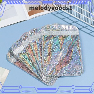 Melodygoods1 ถุงซิปล็อค พับได้ พร้อมช่องแขวน สําหรับเครื่องประดับ 50 ชิ้น ต่อถุง