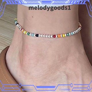 MELODYGOODS1 เครื่องประดับ สร้อยข้อเท้า ประดับลูกปัด หลากสีสัน แฟชั่นฤดูร้อน สําหรับของขวัญ