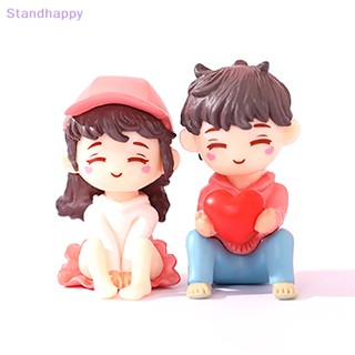 Standhappy ใหม่ ตุ๊กตาคู่รัก น่ารัก ขนาดเล็ก ของขวัญแต่งงาน เครื่องประดับภูมิทัศน์ สวน บ้านตุ๊กตา ใหม่