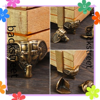 BACKSTREET 8Pcs Plastic Feet Bronze Color Antique Wooden Elephant Trunk