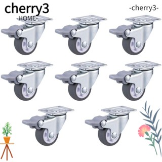 Cherry3 ล้อเลื่อน โพลียูรีเทน ความจุ 100 ปอนด์ พร้อมเบรก 8 ชิ้น