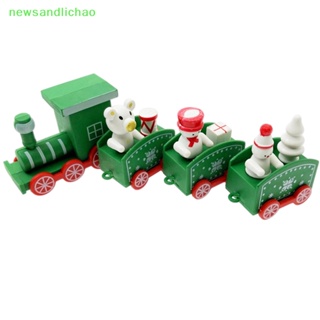 Newsandlichao รถไฟของเล่น รูปสโนว์แมนน่ารัก งานฝีมือ สําหรับตกแต่งปาร์ตี้คริสต์มาส ปีใหม่