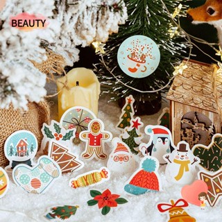 BEAUTY สติกเกอร์ฉลาก Merry Christmas Series สําหรับติดตกแต่งไดอารี่ 45 ชิ้น ต่อกล่อง