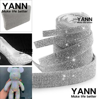 Yann1 เทปพลอยเทียม มีกาวในตัว 1 หลา สําหรับตกแต่งรถยนต์ โทรศัพท์มือถือ