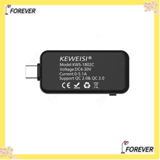 Forever เครื่องวัดพลังงาน Usb C 4-30V อเนกประสงค์ แบบพกพา 0-155W สีดํา ‎โวลต์มิเตอร์ แอมมิเตอร์ พลาสติก DC ดิจิทัล สําหรับช่างไฟฟ้า