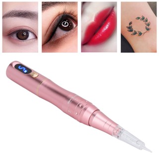 Watching You Professional Microblading Machine ปากกาสักแต่งหน้ากึ่งถาวรสำหรับคิ้ว อายไลเนอร์ ลิป Rose Gold 100‑240V