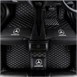 พรมปูพื้นรถยนต์ แบบหนัง กันน้ํา สําหรับ Mercedes-Benz E-Class W210 W211 350e Hybrid C207 Coupe E300 Bluetec Hybrid W212