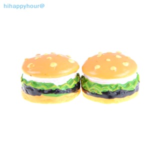 Hihappyhour แฮมเบอร์เกอร์อาหารจิ๋ว 1:12 สําหรับตกแต่งบ้านตุ๊กตา 10 ชิ้น