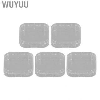 Wuyuu Jewel Storage Case  Transparent Makeup Sponge Puff Box 5Pcs Durable Portable Wide Application Square for Travel