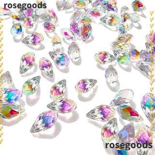 Rosegoods1 ลูกปัดคริสตัล AB สีรุ้ง 6 X 12 มม. สําหรับทําเครื่องประดับ ต่างหู สร้อยคอ สร้อยข้อมือ กระดิ่งลม DIY