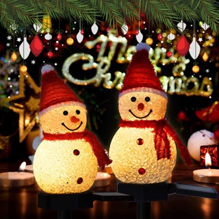 Solar Snowman Garden Light โคมไฟสนามหญ้าคริสต์มาส Led Outdoor Plug Lights