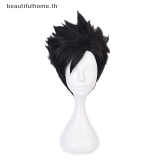 ｛Halloween Decor｝วิกผมคอสเพลย์อนิเมะ Haikyuu Kuroo Tetsurou สีดํา